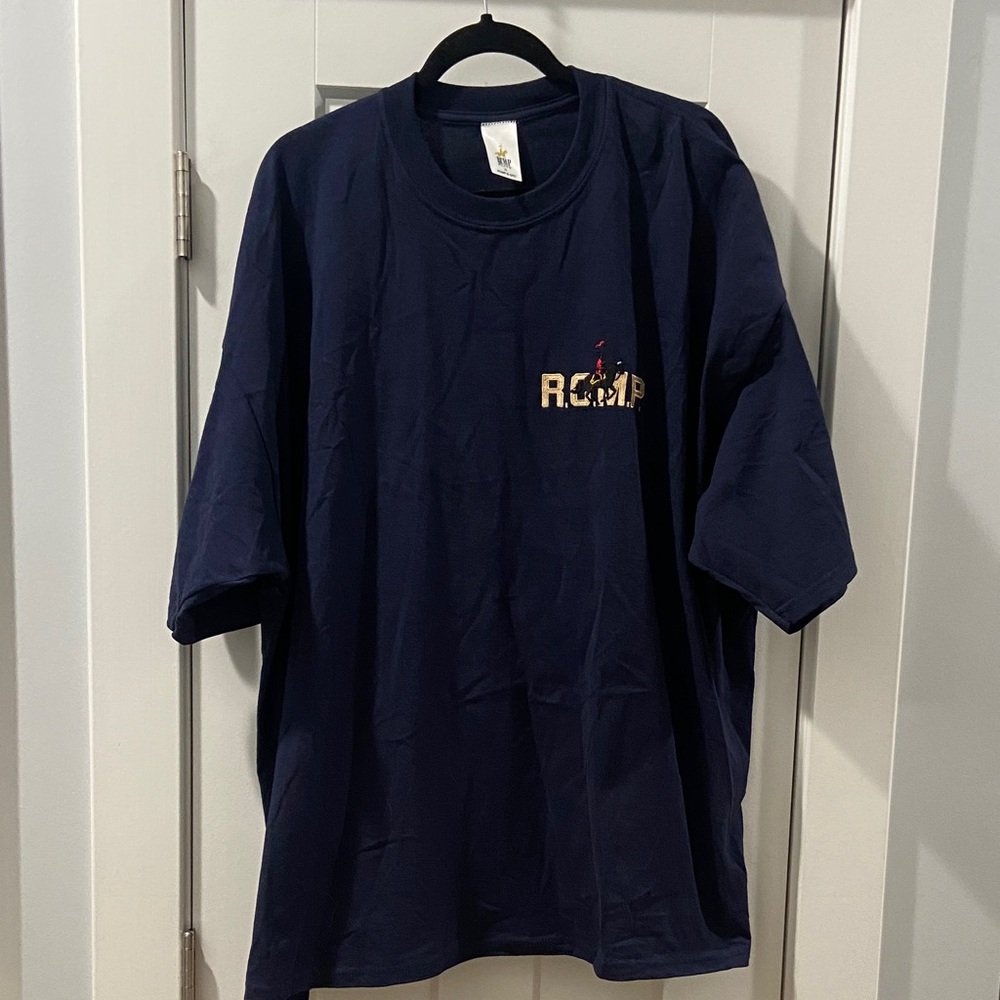 RCMP Elite Navy Blue Shirt Royal Canadian Mounted Police XXXL Embroidered tshirt